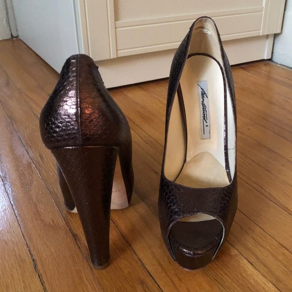 Brian Atwood Platform Peep toe Heels - Picture 3 of 4